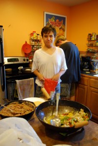 Jose cooks lunch for all of the volunteers every Wednesday